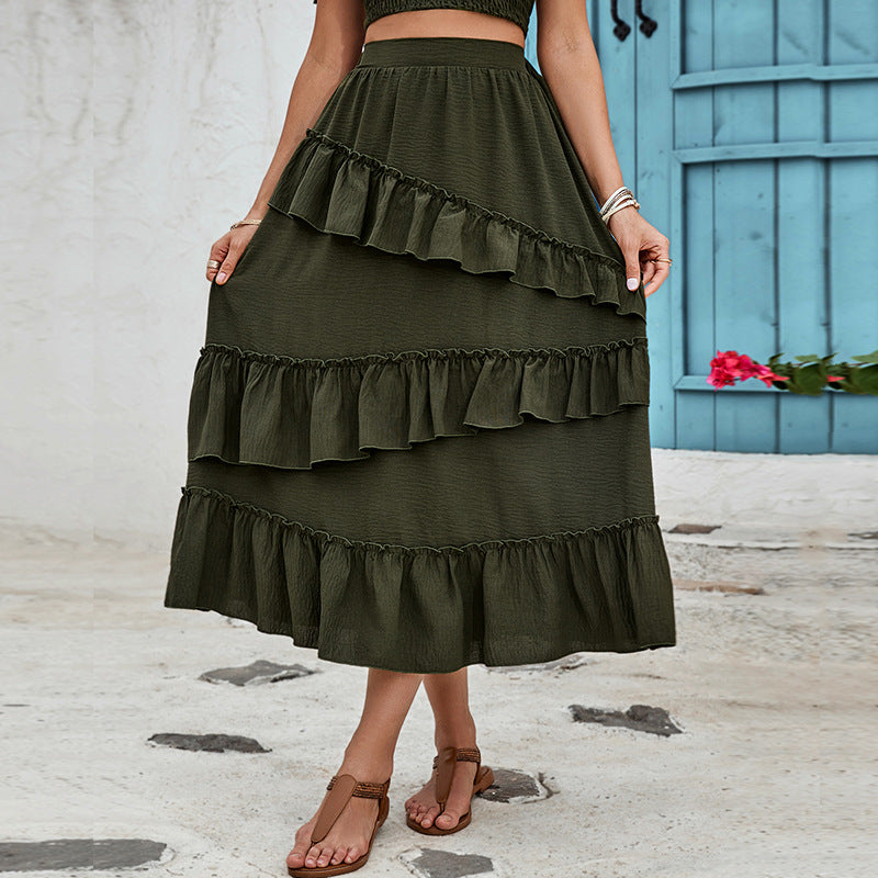 Boho maxi-rok met ruches - Sara