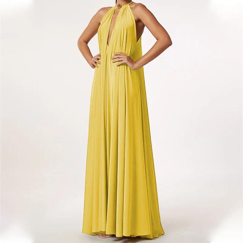 Golden Hour Maxi Dress | Multicolor | Formal | Satin - ZyraLux Kleding en accessoires