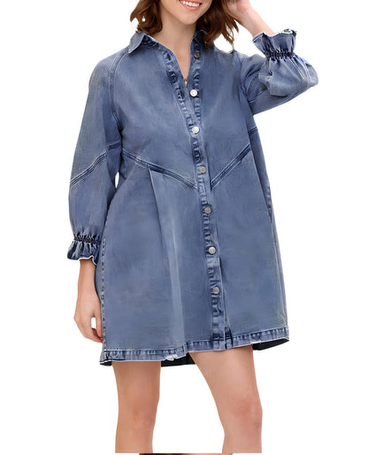 Celestine - Denim Dress - ZyraLux