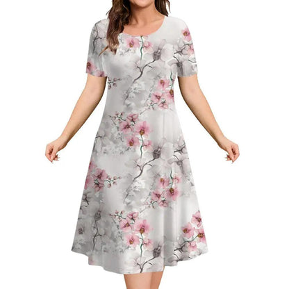 Elegance in Bloom Dress | Multicolor | Casual | Polyester - ZyraLux Kleding en accessoires