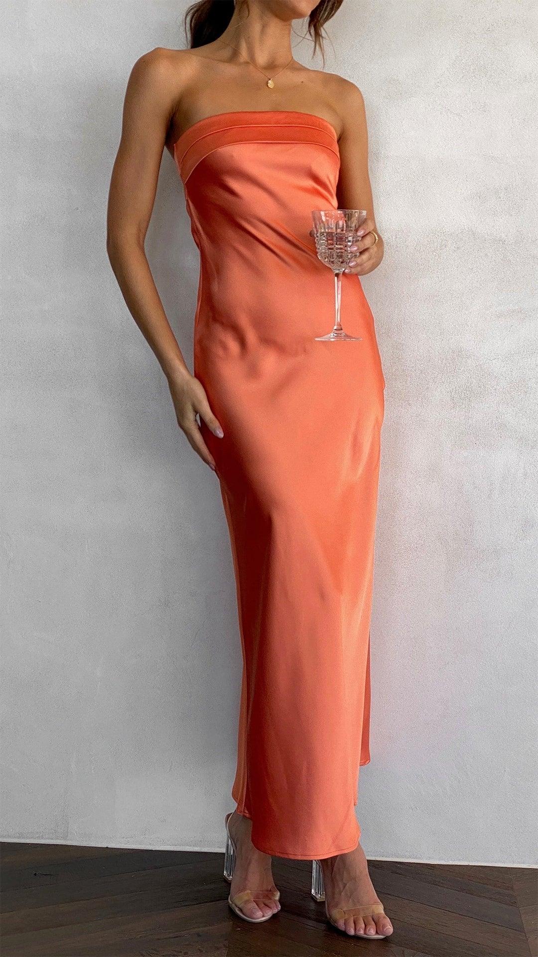 Fara | Elegant Satin Dress - ZyraLux