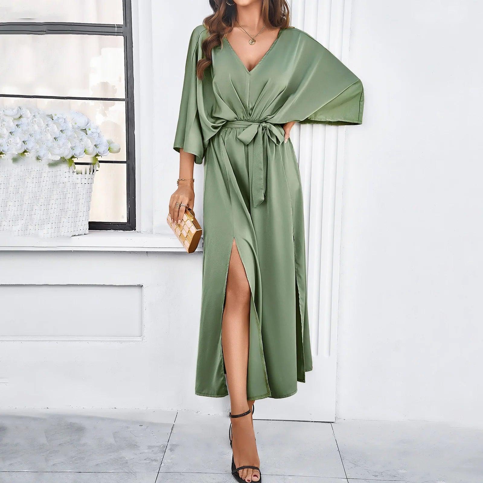 Patrice - V-neck Maxi Dress - ZyraLux