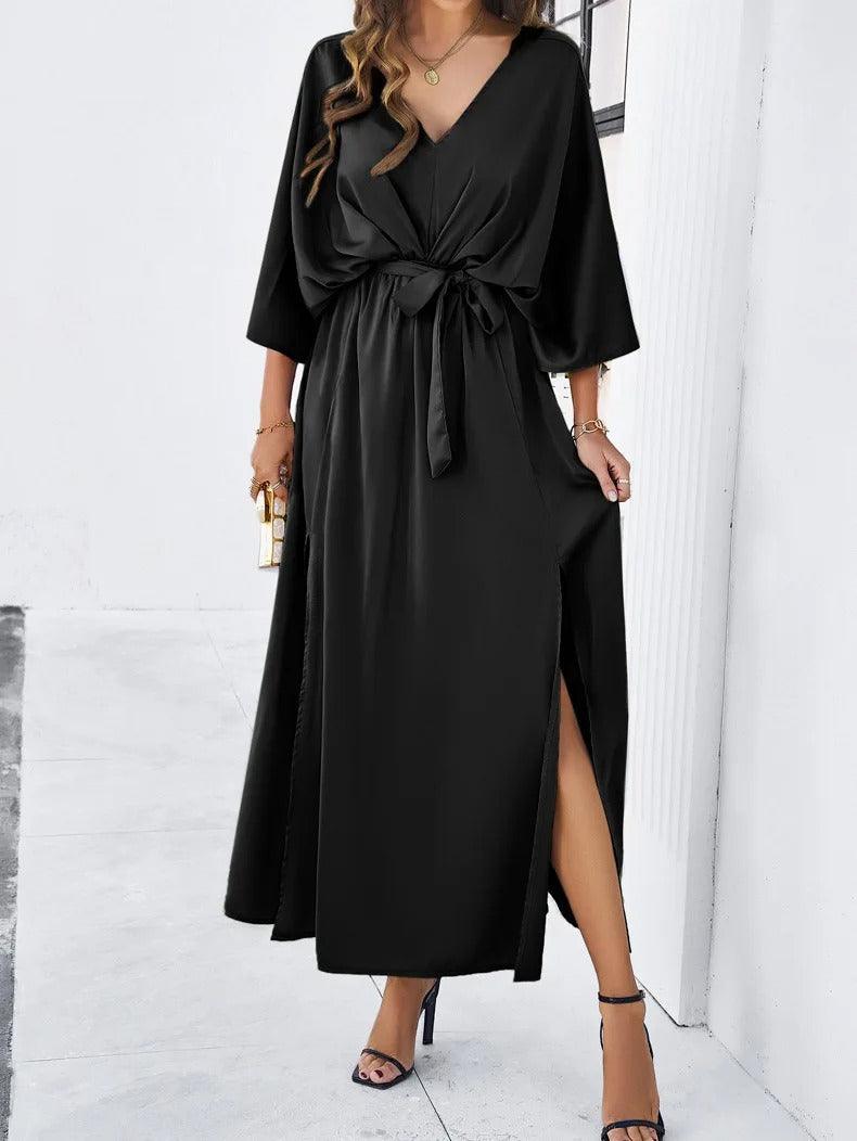 Patrice - V-neck Maxi Dress - ZyraLux