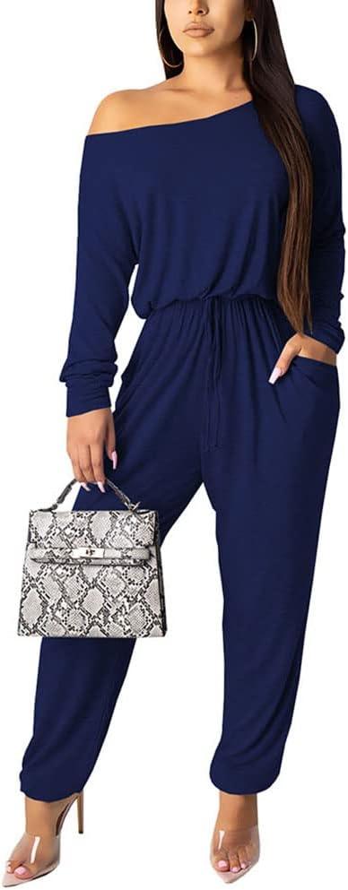 Comfy Knit Grey Off Shoulder Long Sleeve Jumpsuit - ZyraLux