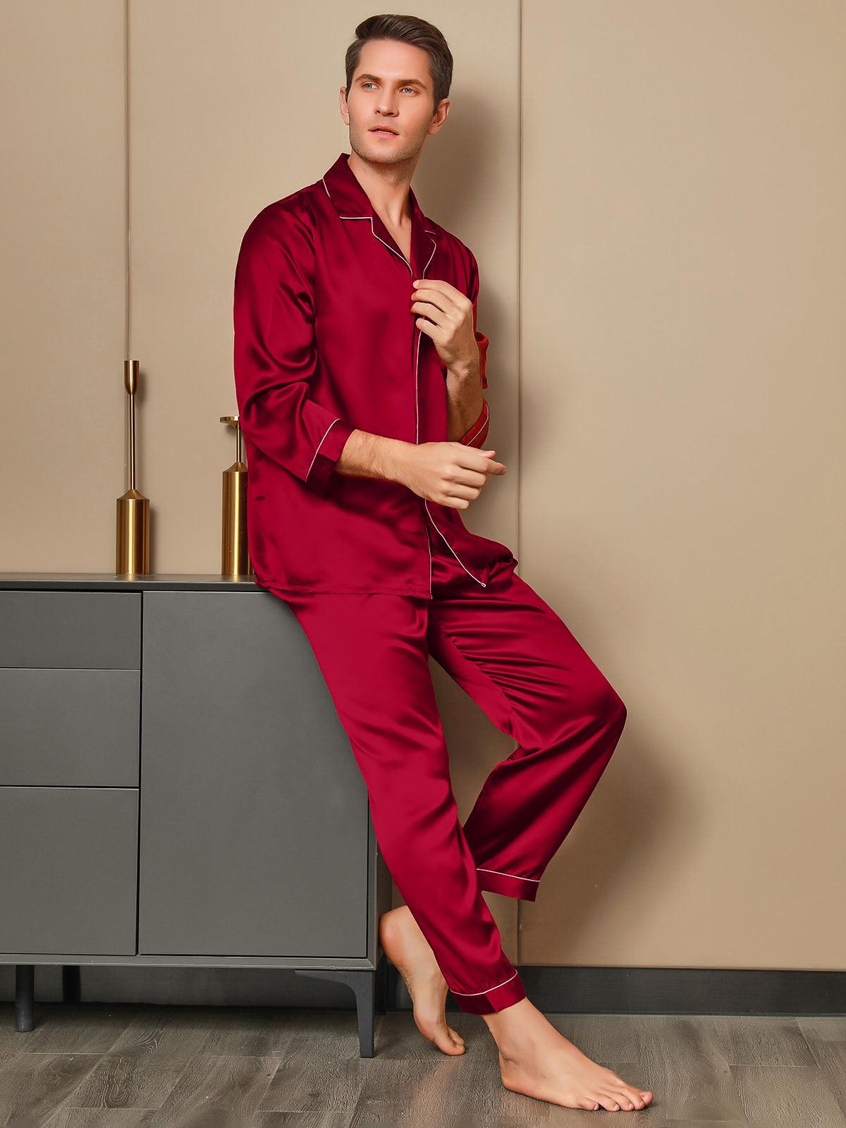 GABRIEL - Luxury Silk Pajama for Men - ZyraLux