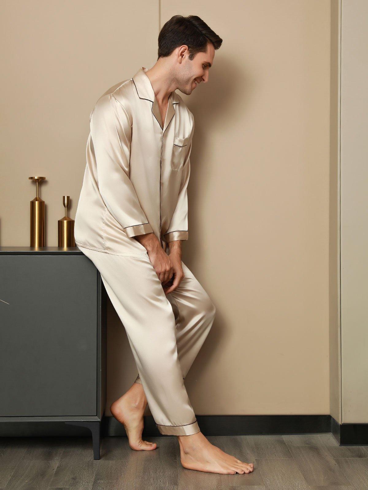 LUCAS - Men's Silk Short Pajama Set - ZyraLux