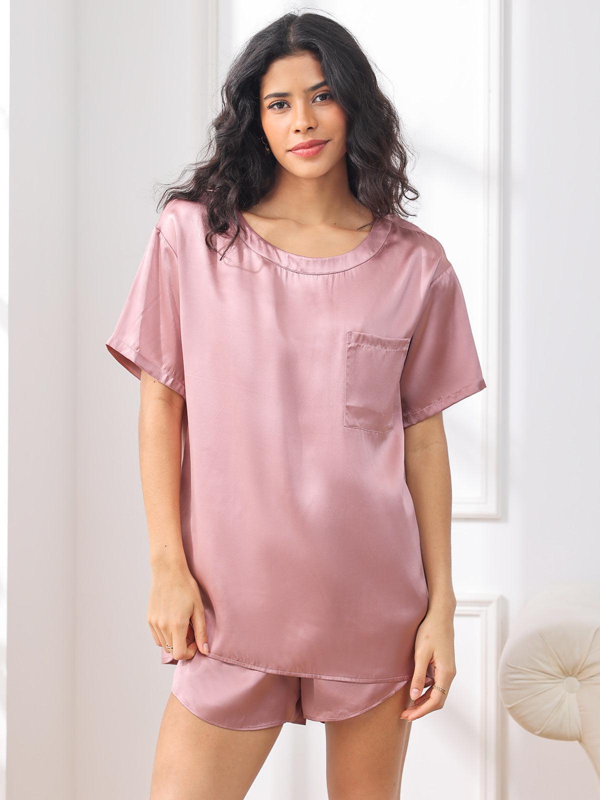 LOUISE - Casual Silk Pajama Set - ZyraLux Pyjama