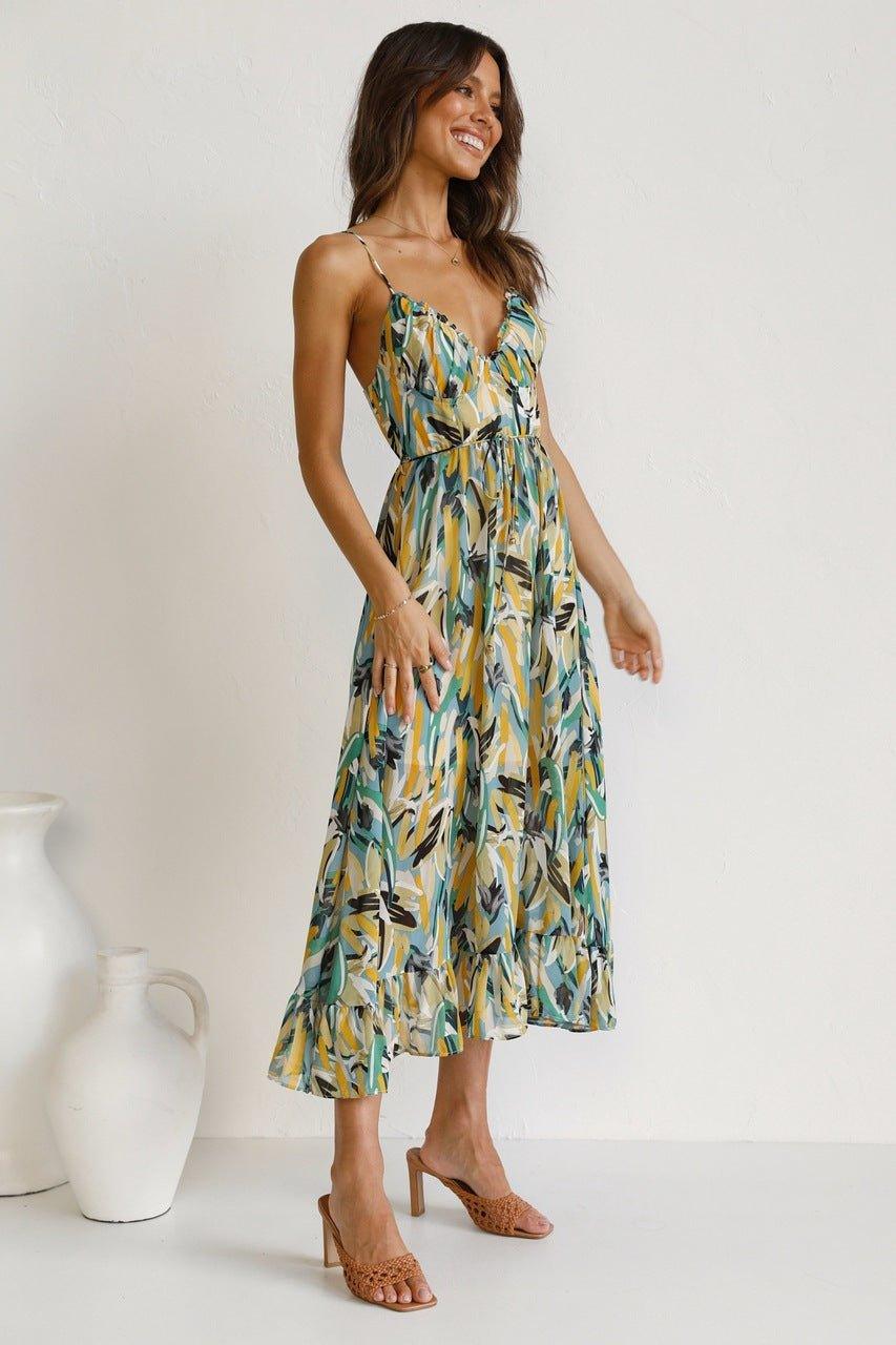 Tropical Breeze Zomerjurk | Veelkleurig | Casual | Chiffon