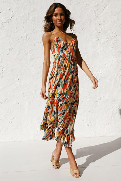 Tropical Breeze Zomerjurk | Veelkleurig | Casual | Chiffon