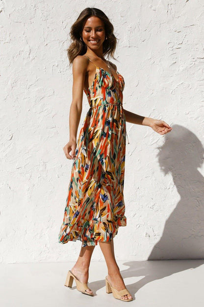 Tropical Breeze Zomerjurk | Veelkleurig | Casual | Chiffon