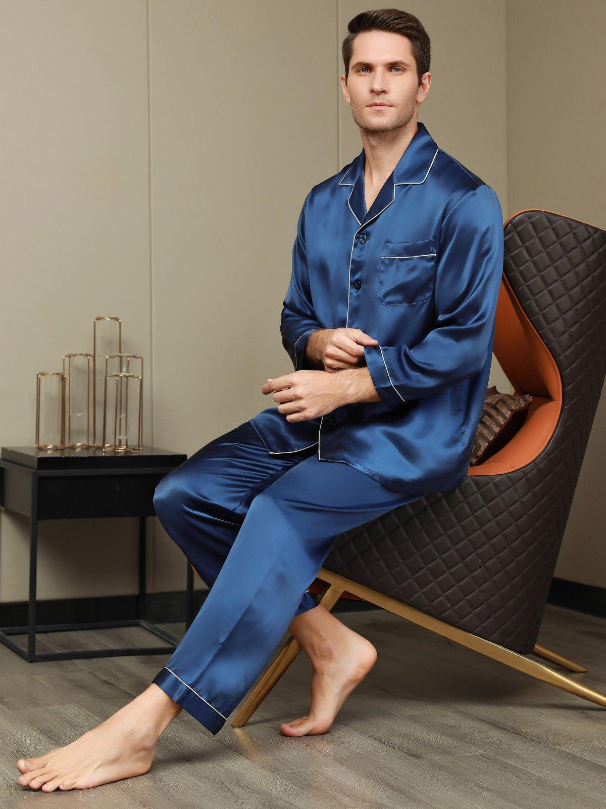 LUCAS - Men's Silk Short Pajama Set - ZyraLux