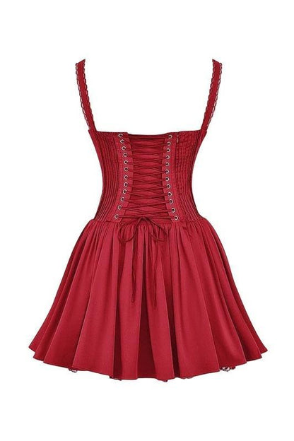 Seductive Elegance Corset Mini Dress | Multicolor | Cocktail Party | Lace and Satin - ZyraLux Kleding en accessoires