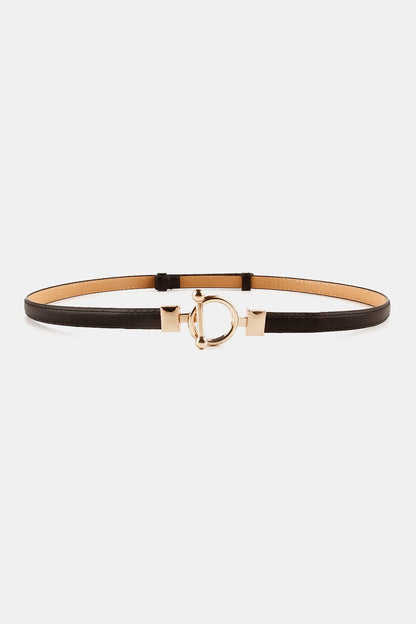 Chique Toggle Buckle Skinny Kunstleren Riem