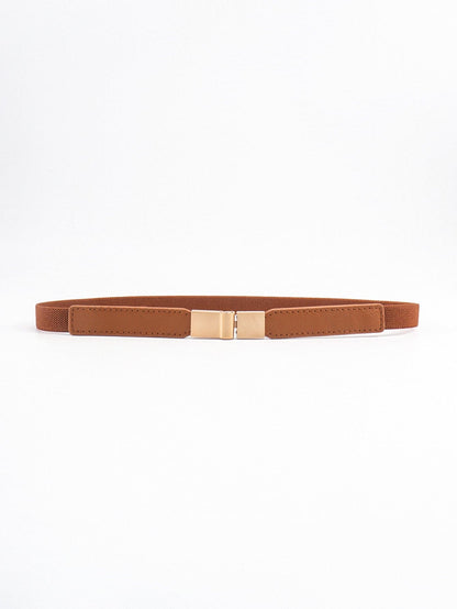 Stijlvolle PU elastische slim fit riem