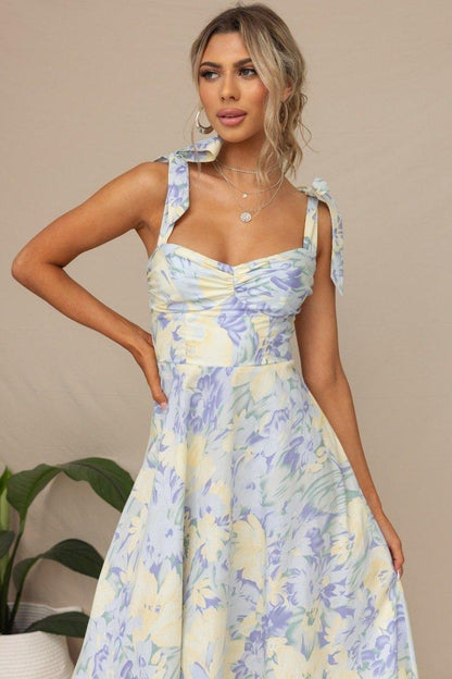 Andrea - Spring Midi Dress - ZyraLux