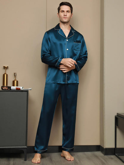 GABRIEL - Luxury Silk Pajama for Men - ZyraLux