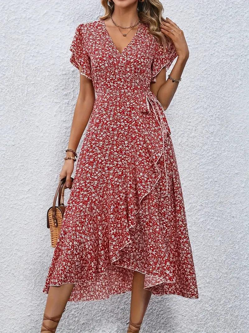 Althea | Floral Dress - ZyraLux