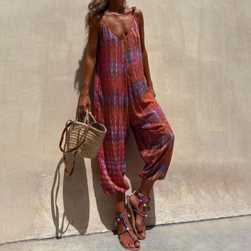 Sunset Breeze Harem Jumpsuit | Veelkleurig | Boho Casual | Rayon