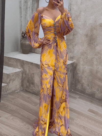 Isadora | Off-Shoulder Maxi Dress - ZyraLux