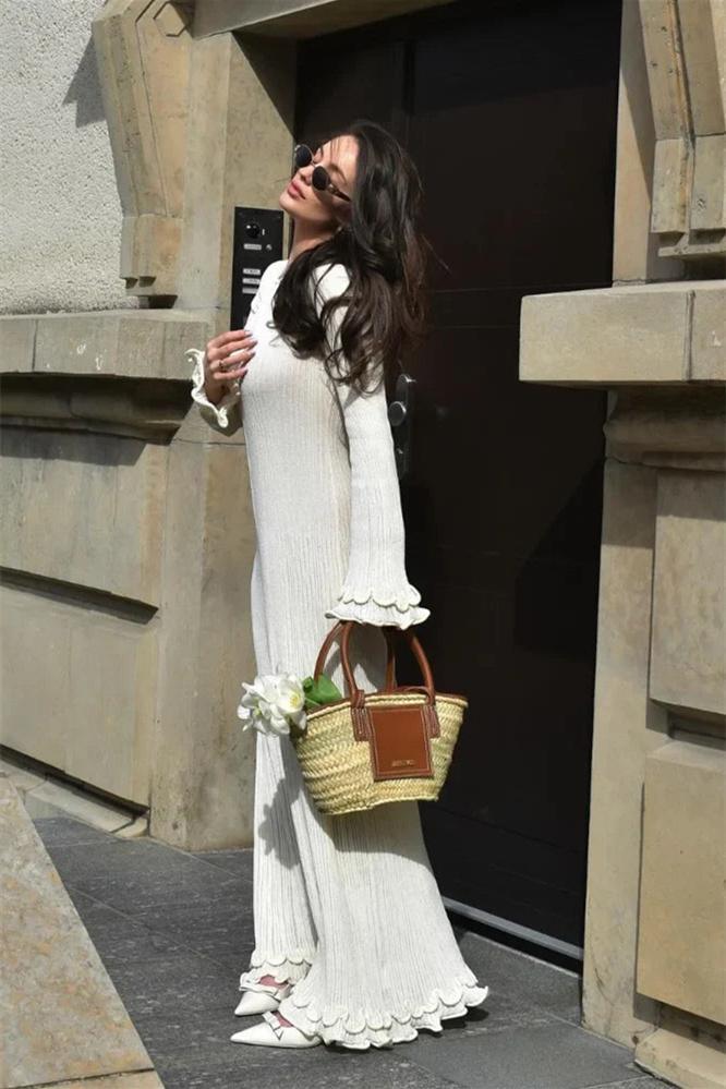 Ruffle Sleeve Knit Maxi Dress | Beige | Casual | Knit Fabric - ZyraLux Kleding en accessoires