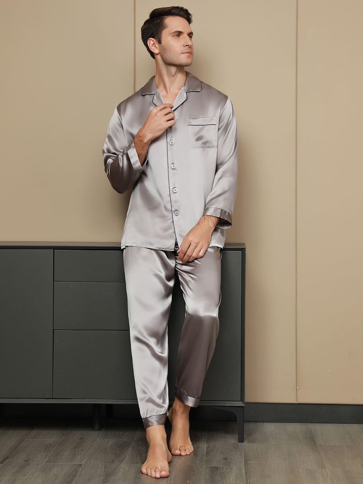 LUCAS - Men's Silk Short Pajama Set - ZyraLux