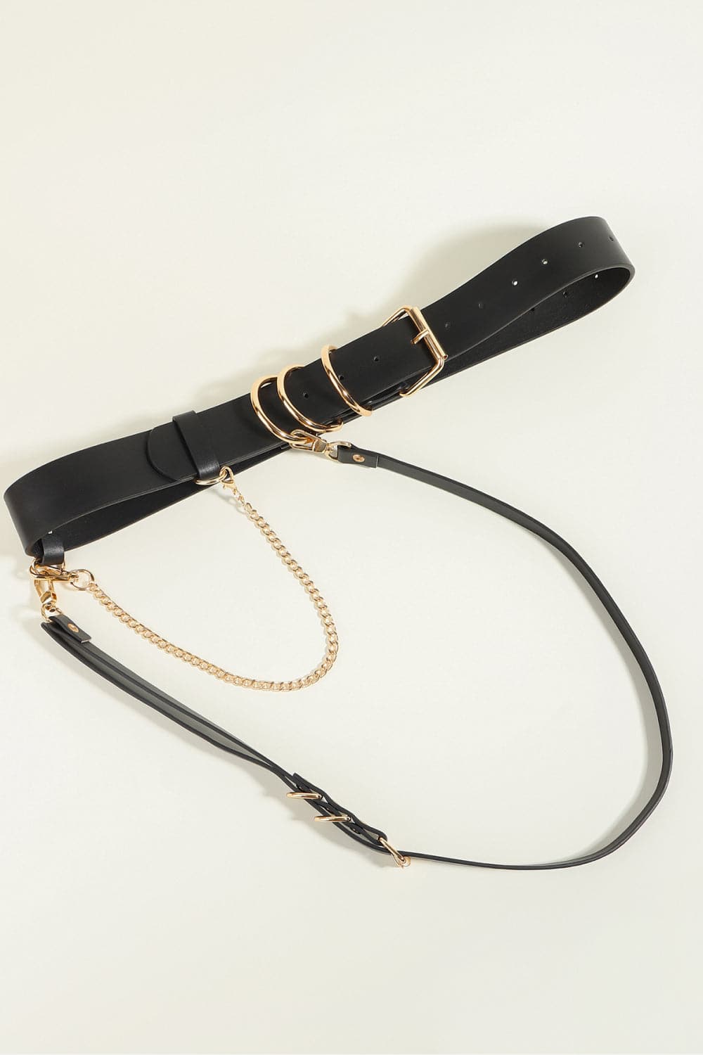 Edgy Punk-geïnspireerde PU-leren riem