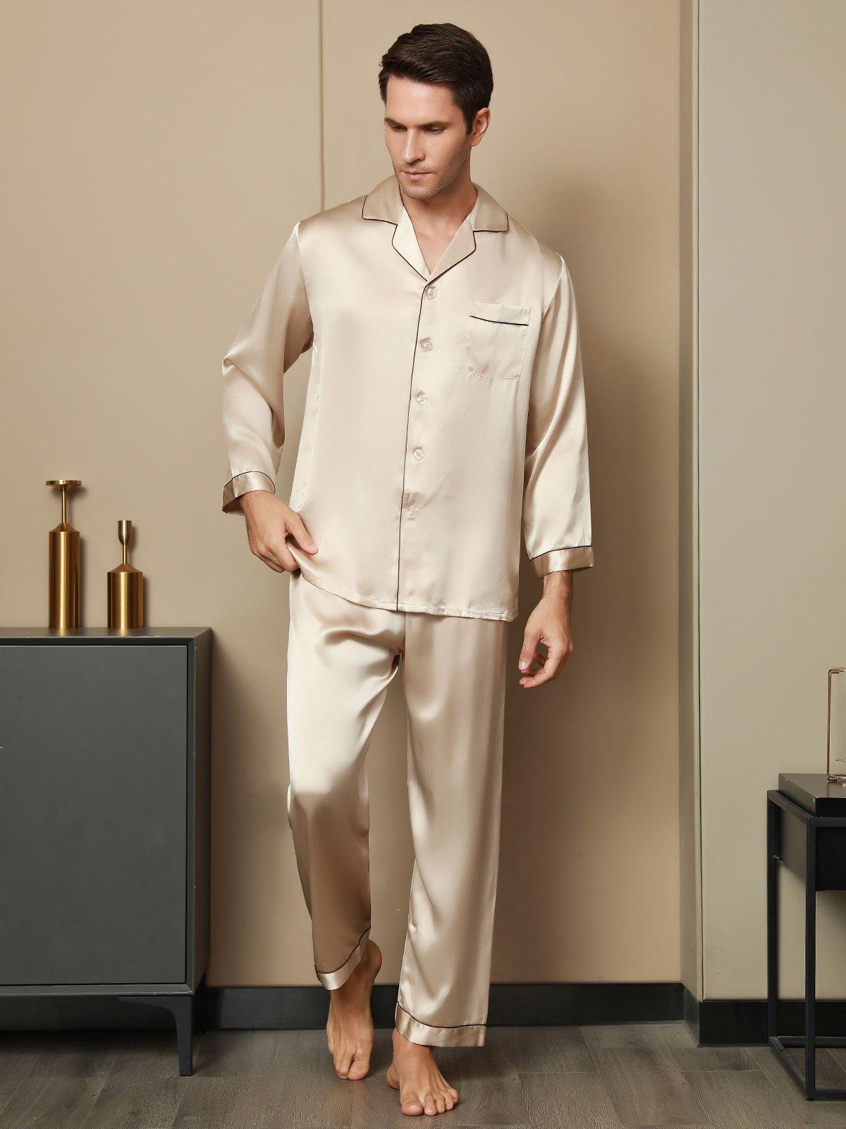 LUCAS - Men's Silk Short Pajama Set - ZyraLux