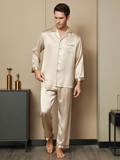 LUCAS - Men's Silk Short Pajama Set - ZyraLux