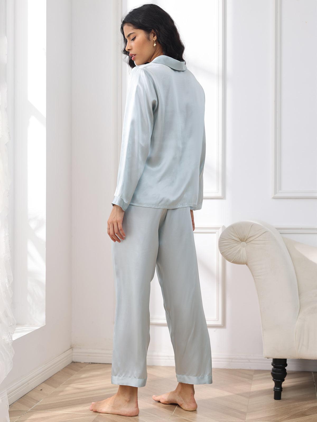 LIEN - Women's Pure Silk Button Pajama - ZyraLux Pyjama