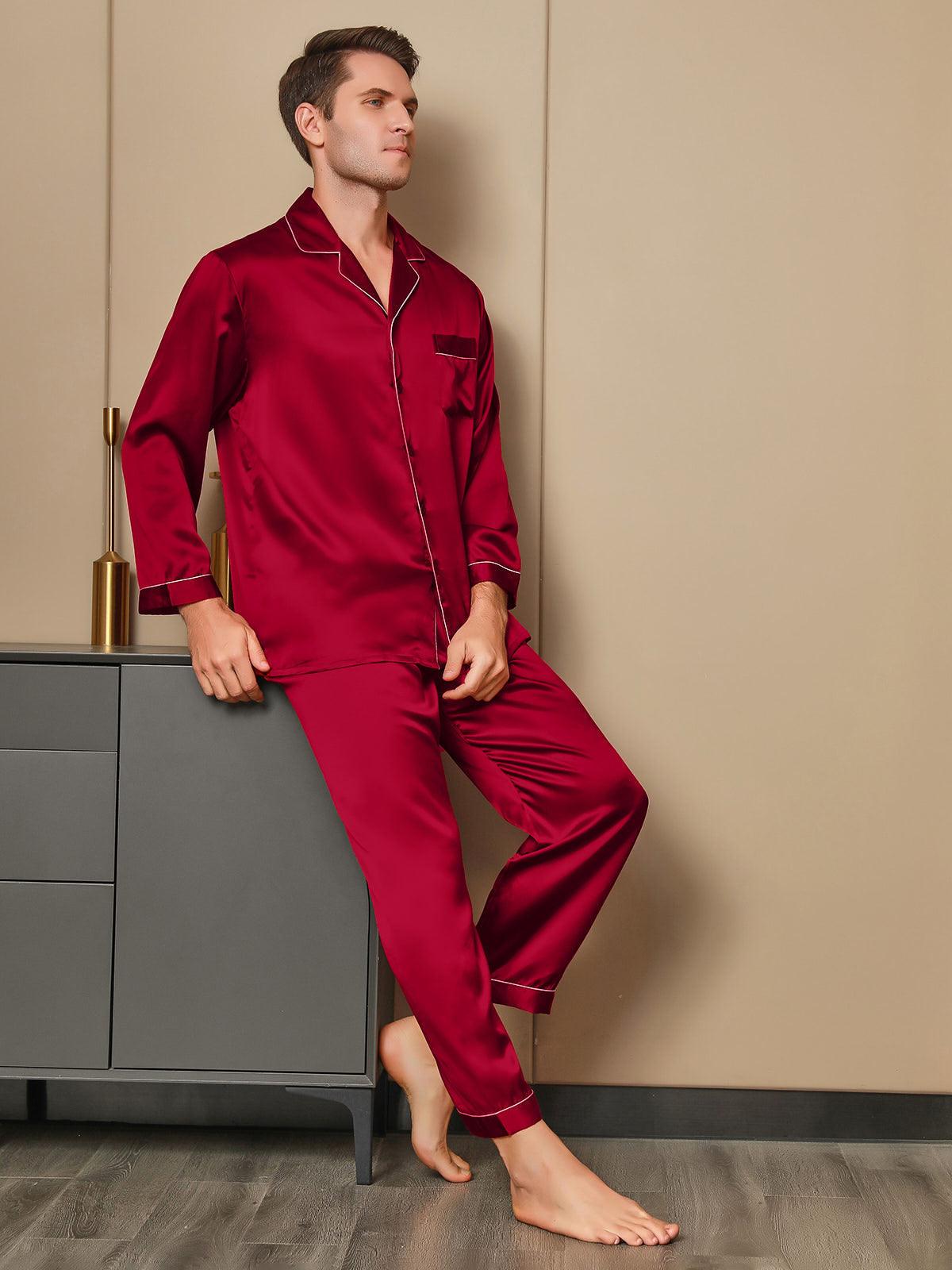 GABRIEL - Luxury Silk Pajama for Men - ZyraLux