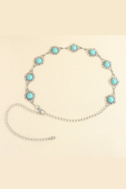 Charmante vintage turquoise legering riem voor een tijdloze look