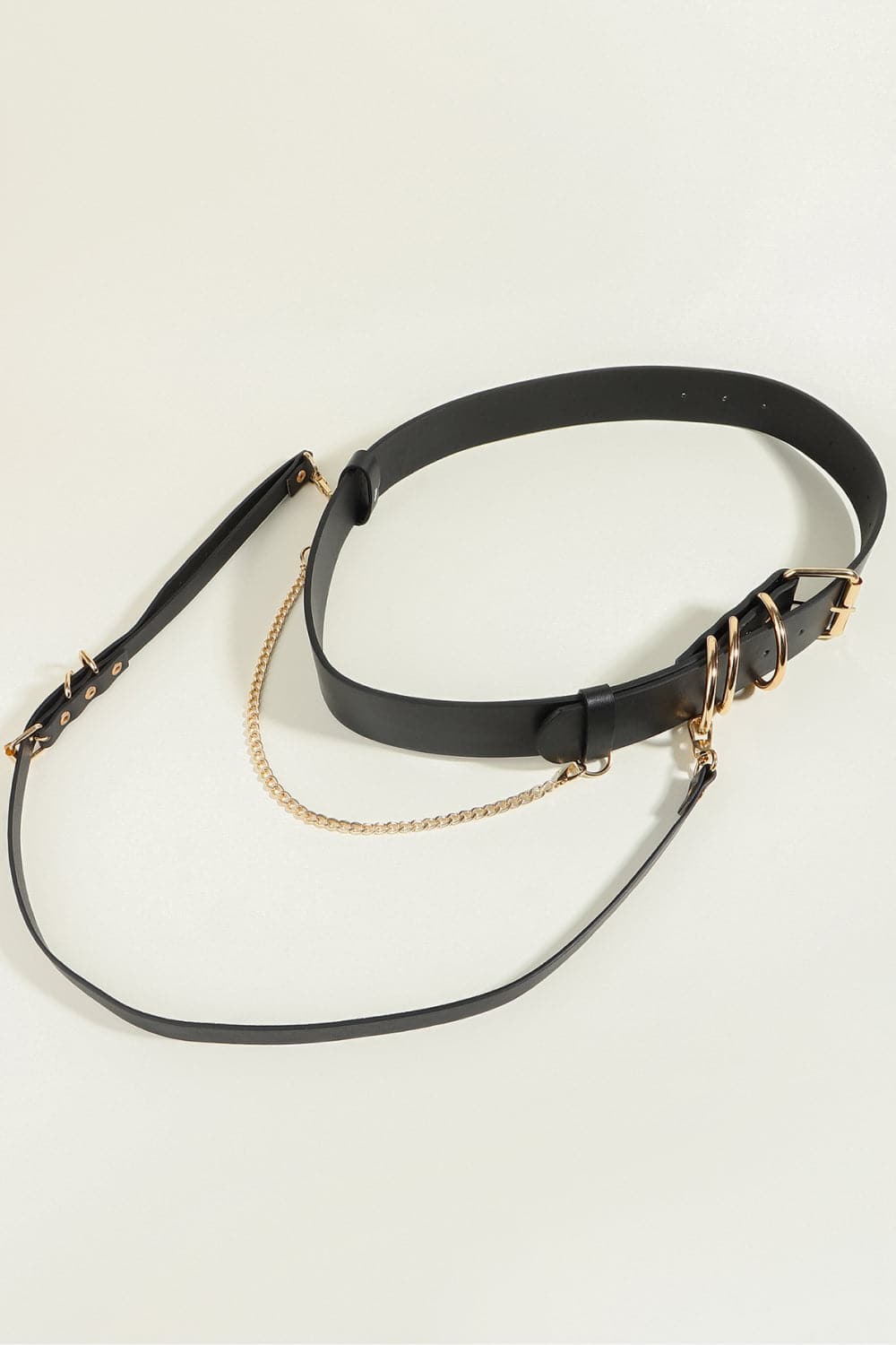 Edgy Punk-geïnspireerde PU-leren riem