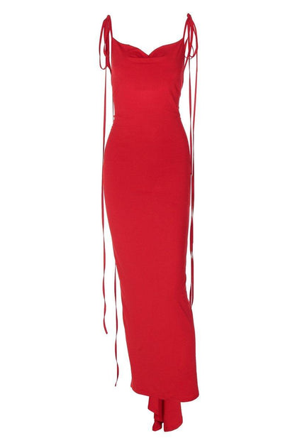 Timeless Allure Maxi-jurk | Rood | Formele gelegenheid | Jersey