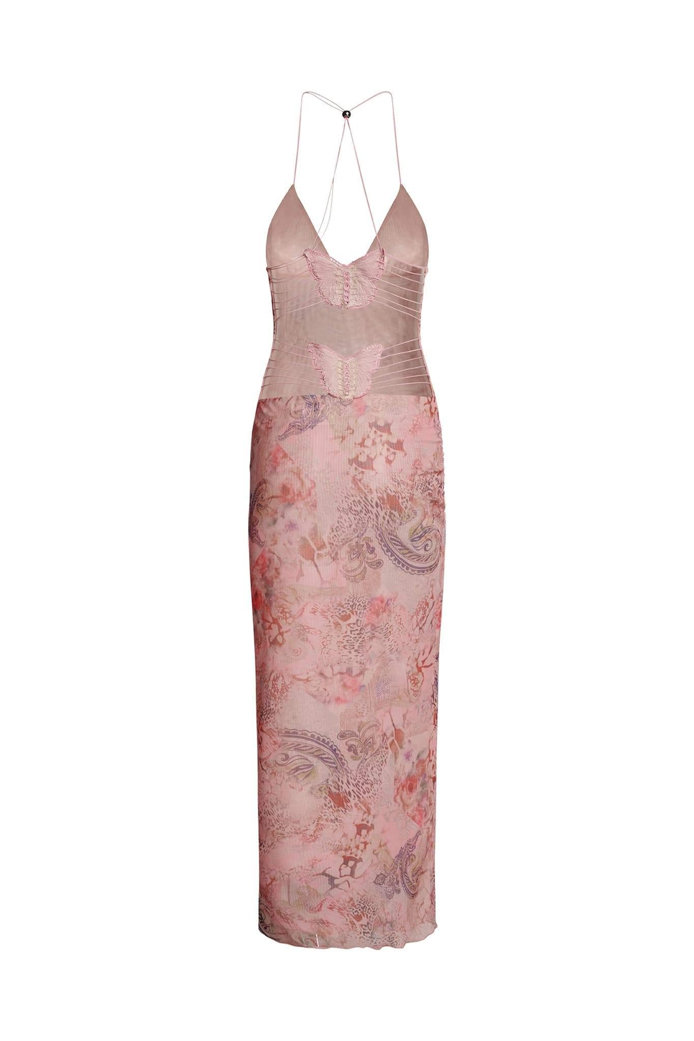 Whimsical Dreams Maxi-jurk | Roze | Avond elegantie | Zijdemix