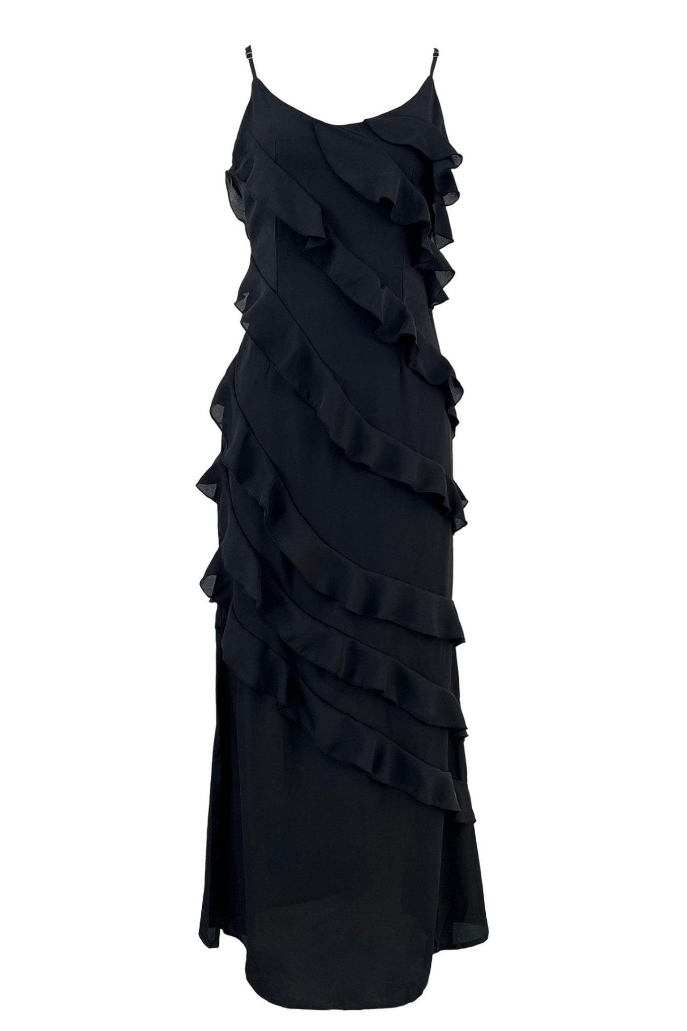 Radiant Ruffle Maxi Dress | Multicolor | Evening Soiree | Chiffon - ZyraLux Kleding en accessoires