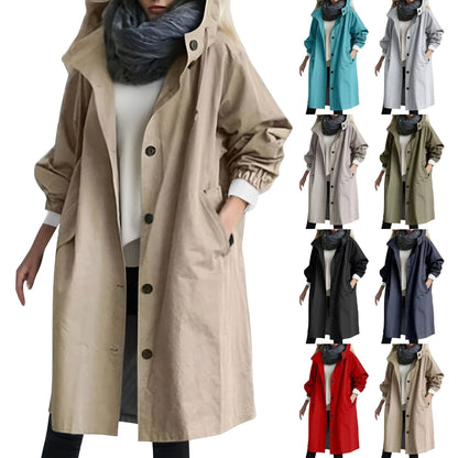 Stormguard - storm- en waterdichte trenchcoat met capuchon voor dames