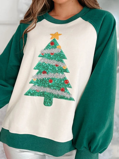 Feestelijke Kerstboom Lange Mouw Sweatshirt