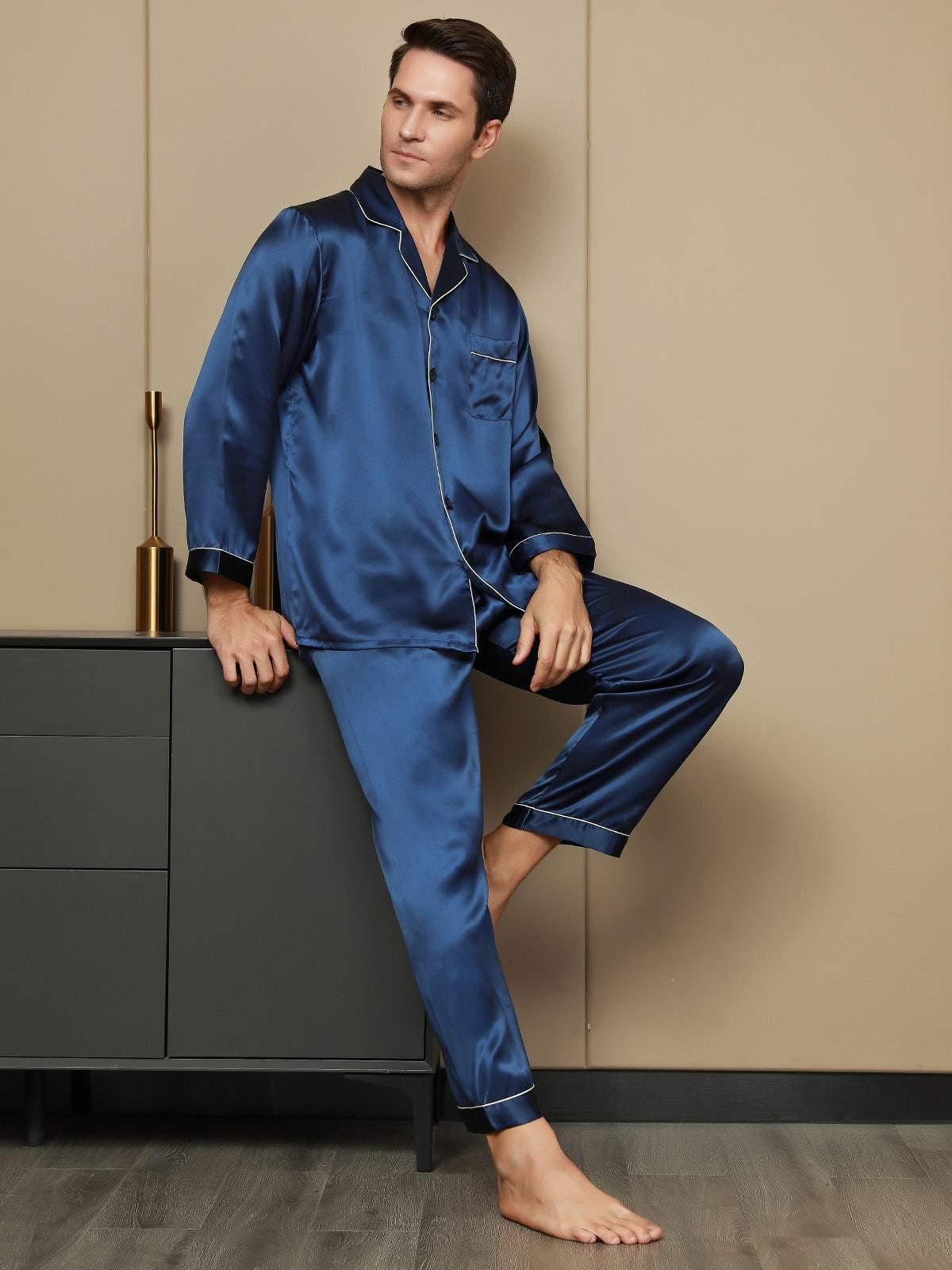 LUCAS - Men's Silk Short Pajama Set - ZyraLux