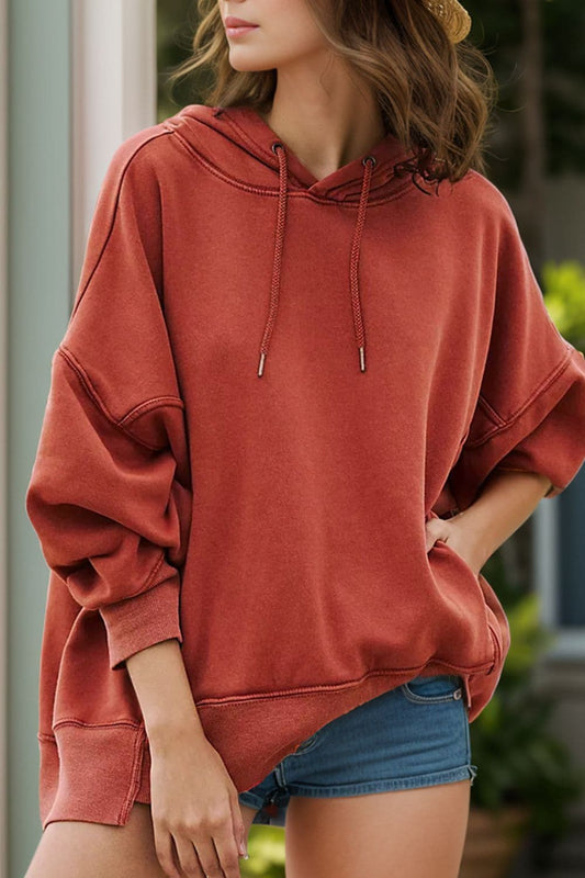 Gezellige oversized hoodie met lange mouwen en verstelbaar trekkoord