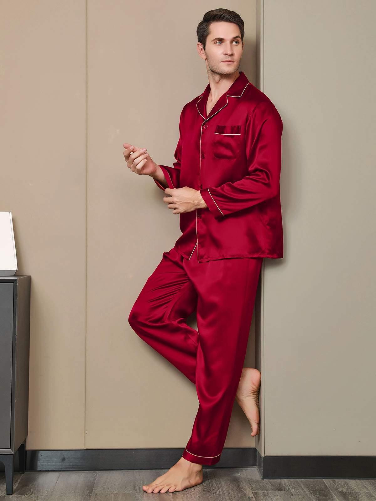 LUCAS - Men's Silk Short Pajama Set - ZyraLux