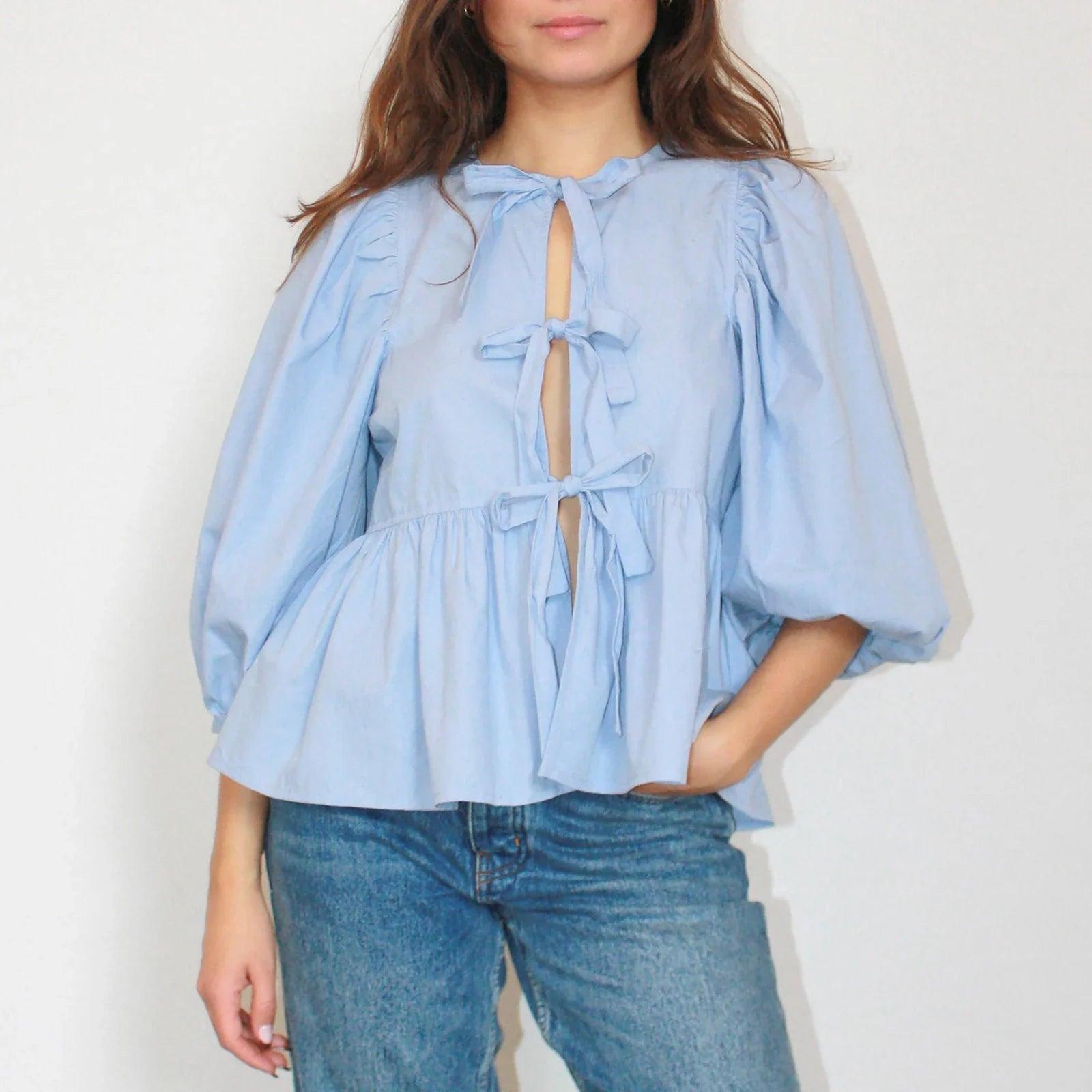 Poppy - Bow Detail Blouse - ZyraLux