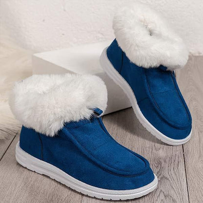 Dames Fleece-gevoerde Platte Hak Slip-on Sneeuwlaarzen 11735904C