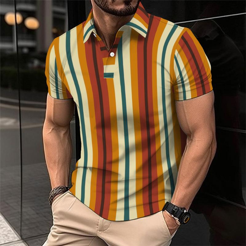 Elliott | Retro gestreept poloshirt met korte mouwen