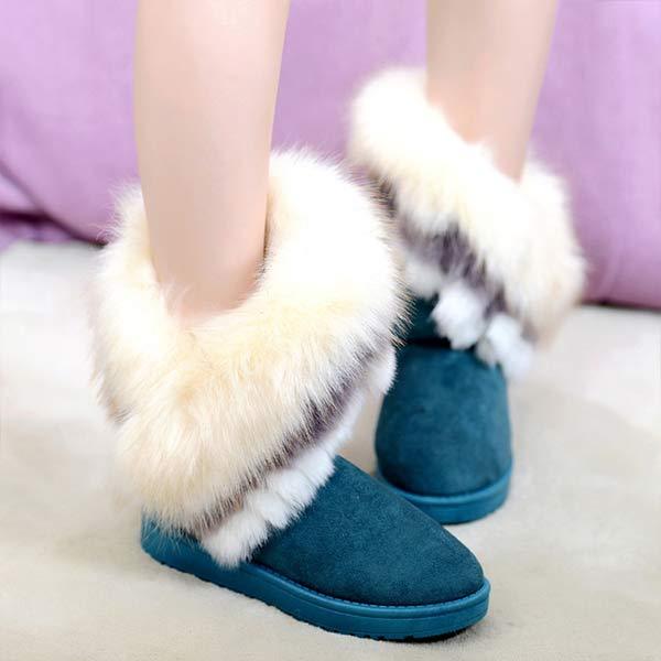 Vrouwen'S Faux Rabbit Fur Snowboots 14213756C