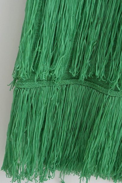 Miriam Tassel Knit Strap Maxi Dress | Green | Casual | Knit - ZyraLux Kleding en accessoires