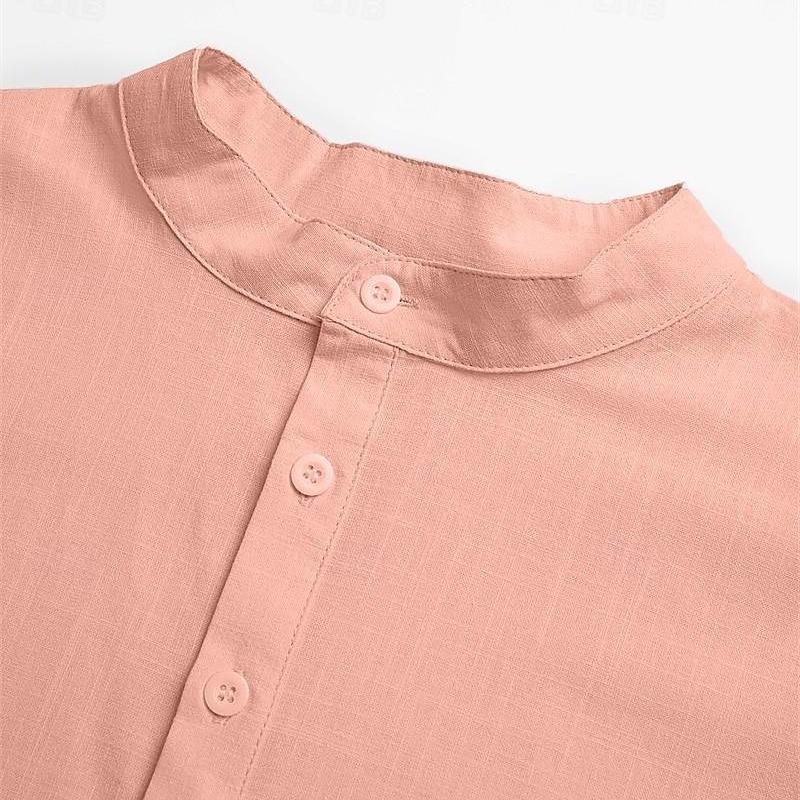 Ronin | Henley kraag korte mouw casual overhemd