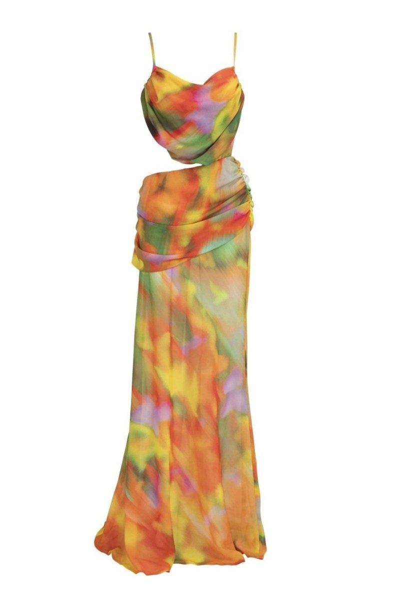 Sunset Dream Maxi-jurk | Kleurenmix | Avond | Zijde