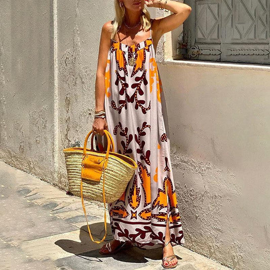 Bohemian Breeze Maxi Dress | Mixed Colors | Casual | Cotton - ZyraLux Kleding en accessoires